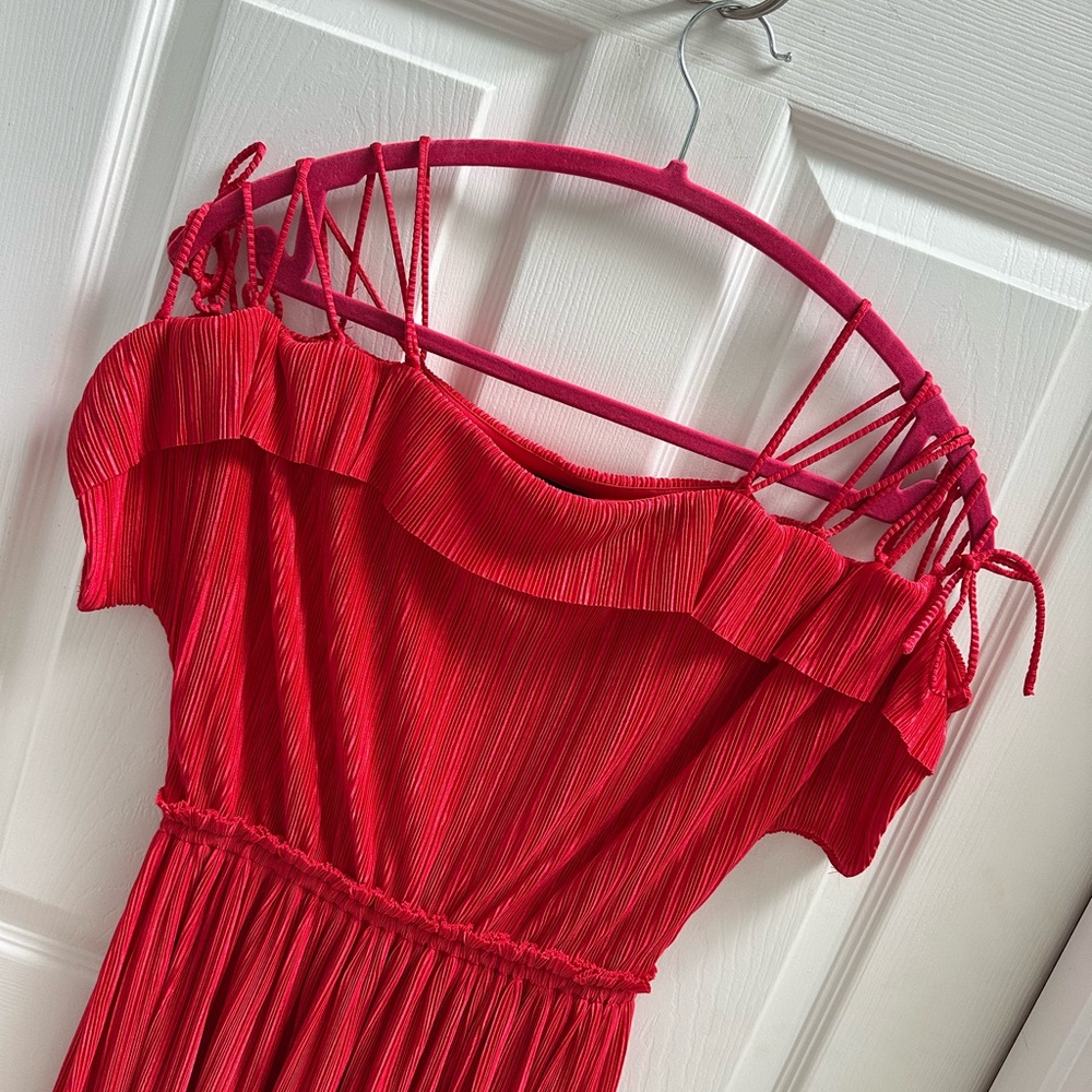 Red Off-Shoulder Dress
